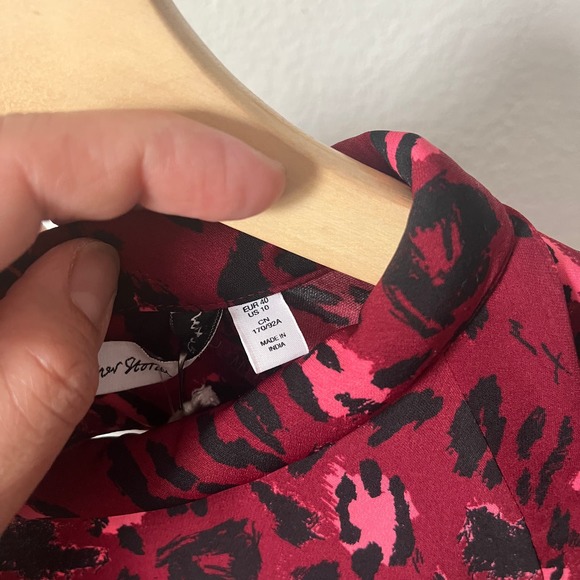 New & other stories cheetah pink dress flare party Christmas dress - Picture 10 of 10